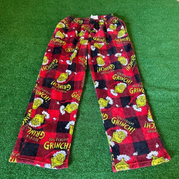 The Grinch Elastic Waist Pockets Fleece Christmas Loungewear Pajama Pants Size M - Picture 2 of 12